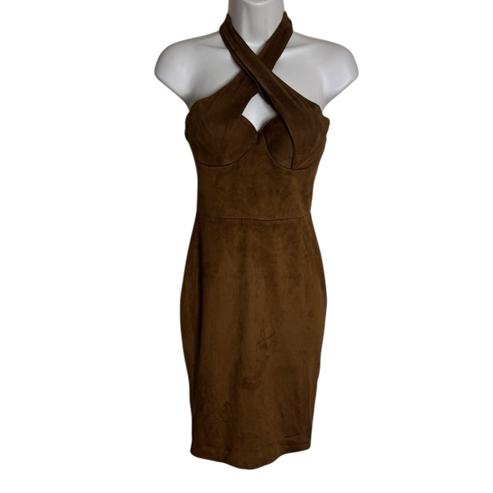 NWT House of CB London Suede Palmira Bustier Dress size Small - Picture 2 of 7
